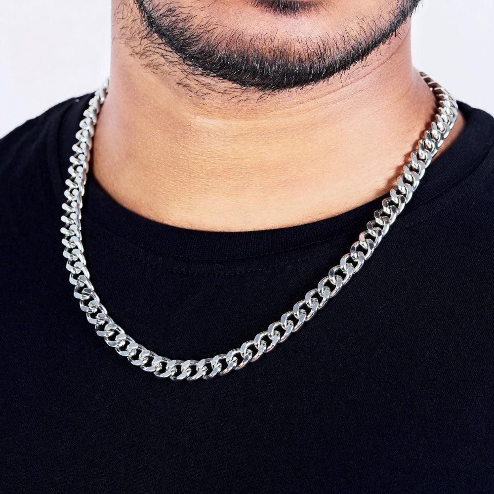 Silver Plated Heavy Cuban Link Chain for Men – Bold & Durable