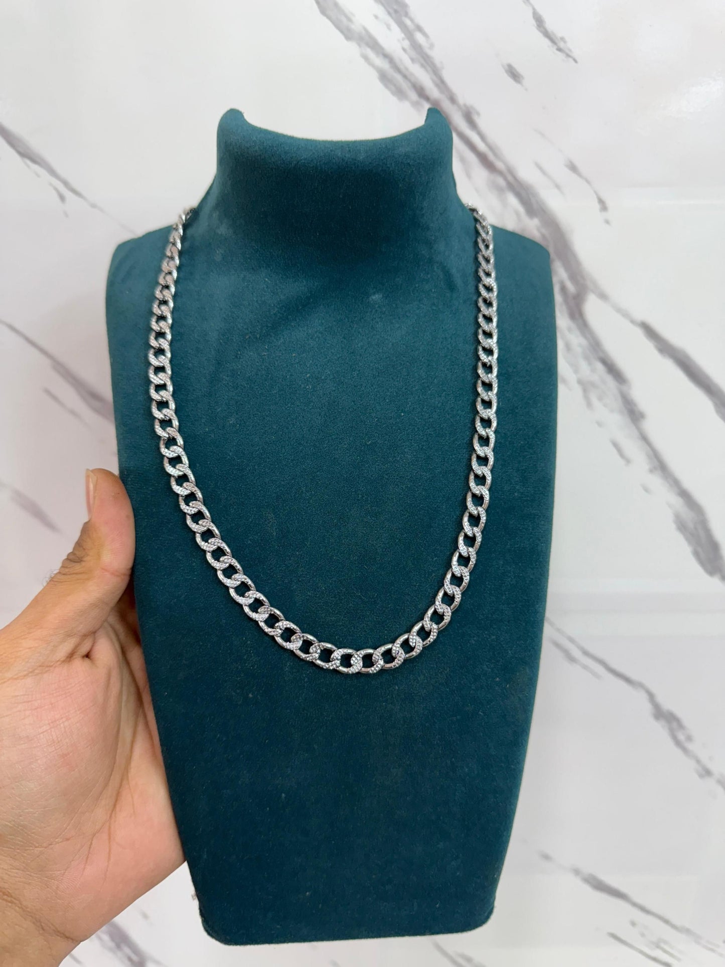 Silver Plated Heavy Cuban Link Chain for Men – Bold & Durable
