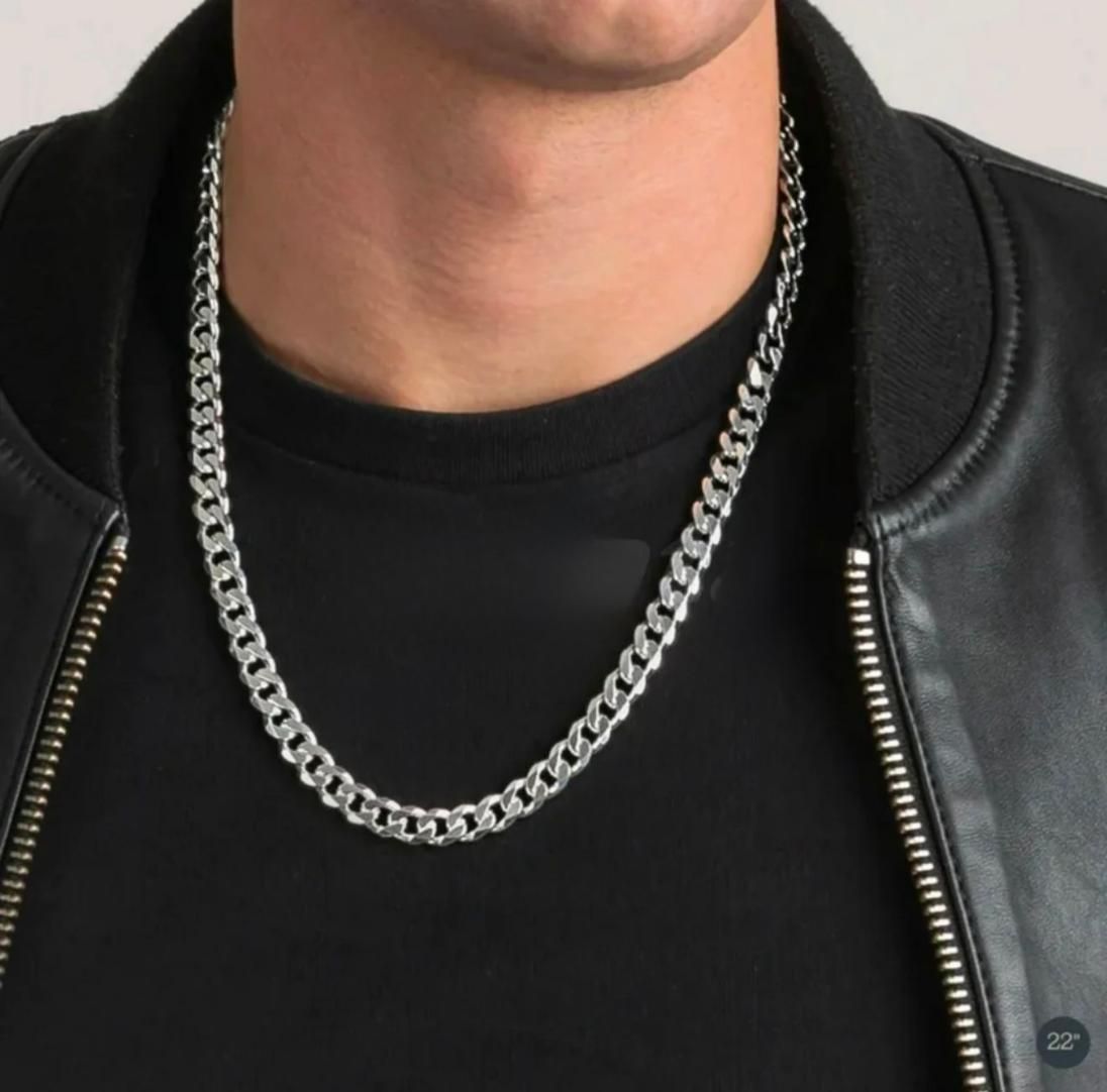 Silver Plated Heavy Cuban Link Chain for Men – Bold & Durable